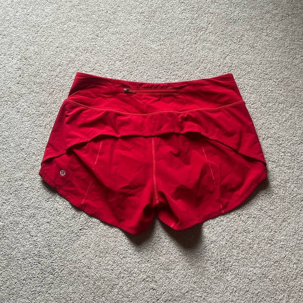 Lululemon Red Speed Ups 2.5 Size 4 Perfect condition